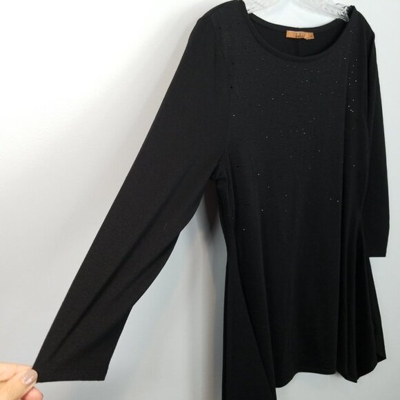 Belldini Sharkbite Beaded Black Tunic Large - Picture 4 of 6